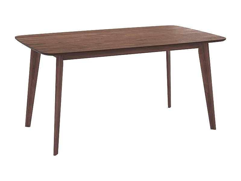 Mesa de comedor rectangular de madera oscura, 6 personas - Oman