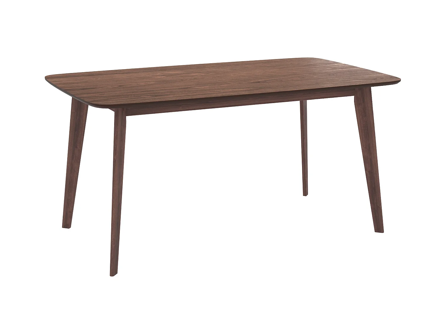 Table rectangulaire 6 personnes en bois foncé 150 cm - Oman
