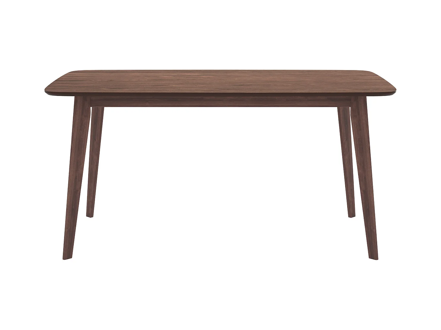 Table rectangulaire 6 personnes en bois foncé 150 cm - Oman
