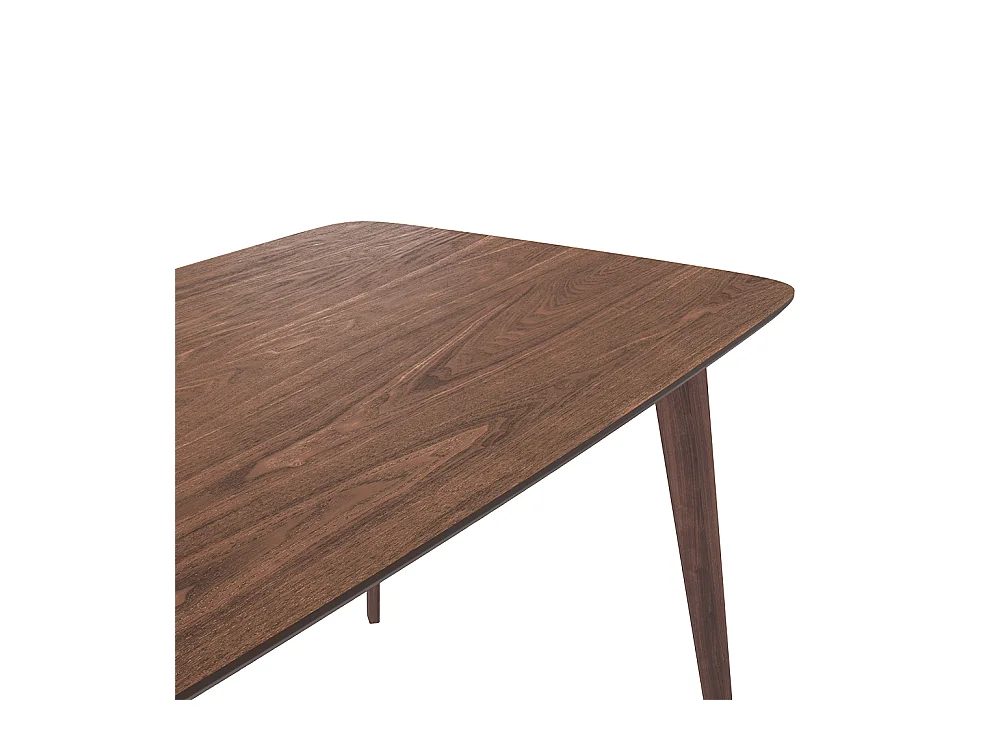 Table rectangulaire 6 personnes en bois foncé 150 cm - Oman