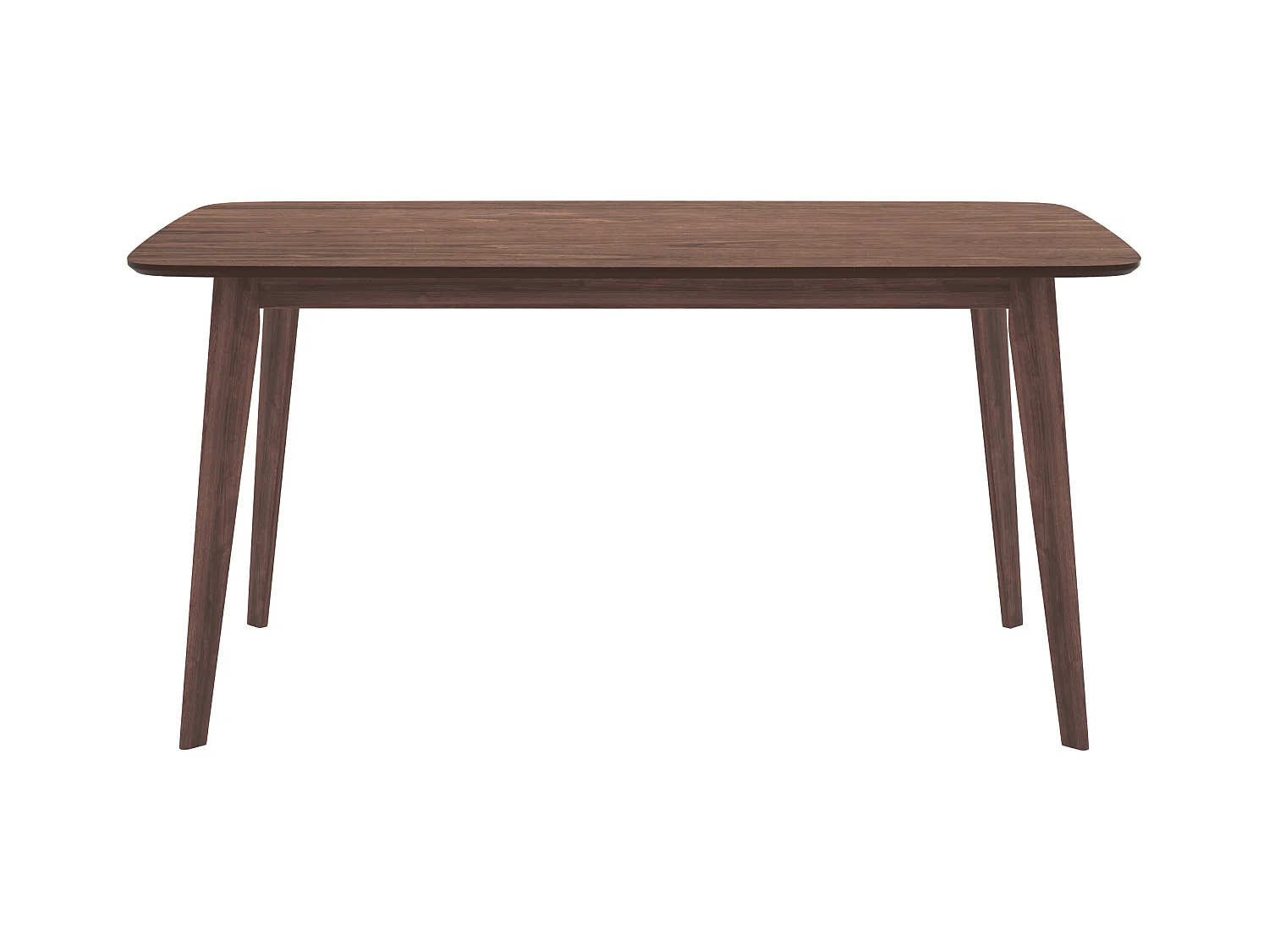 Table rectangulaire 6 personnes en bois foncé 150 cm - Oman