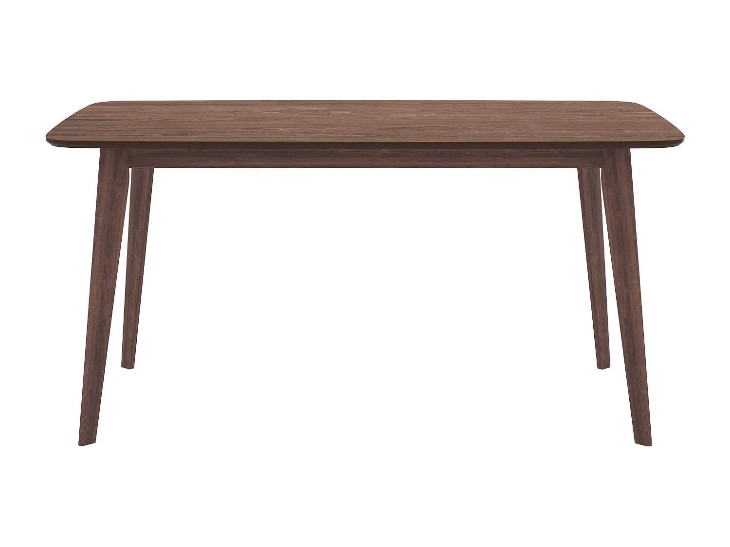 Table rectangulaire 6 personnes en bois foncé 150 cm - Oman
