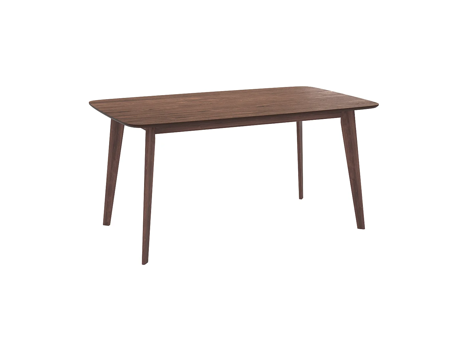 Mesa de comedor rectangular de madera oscura, 6 personas - Oman