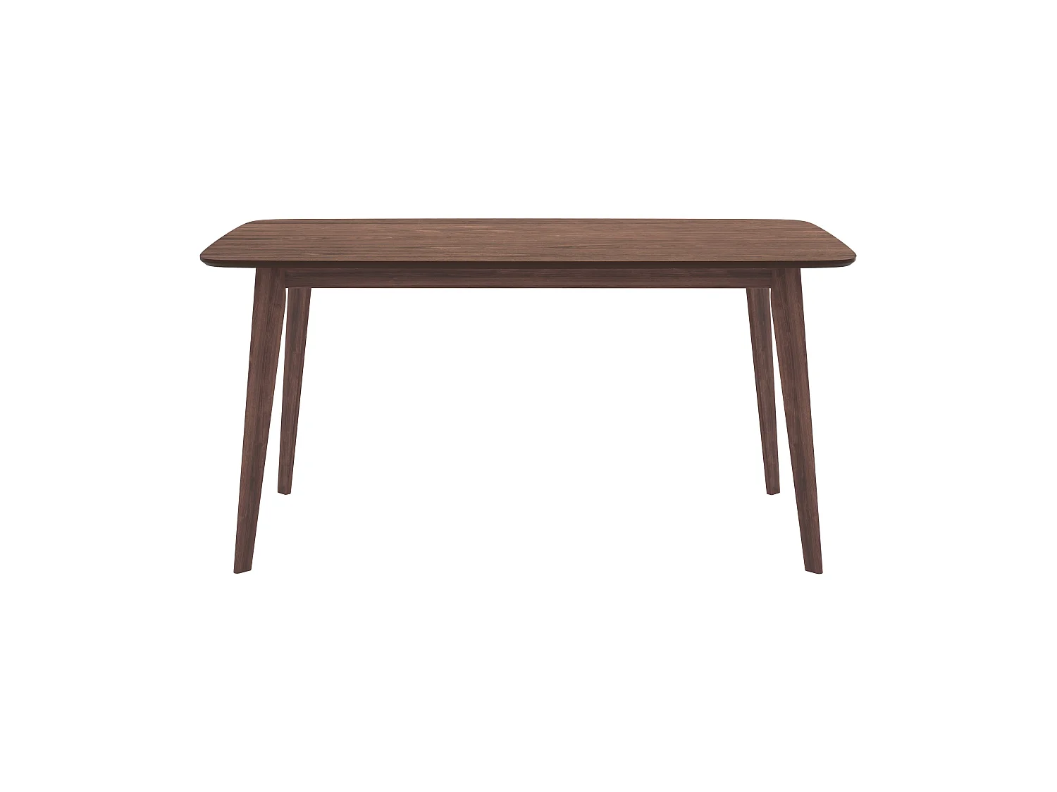 Mesa de comedor rectangular de madera oscura, 6 personas - Oman