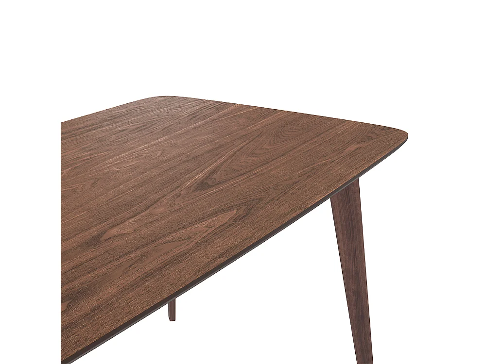 Mesa de comedor rectangular de madera oscura, 6 personas - Oman