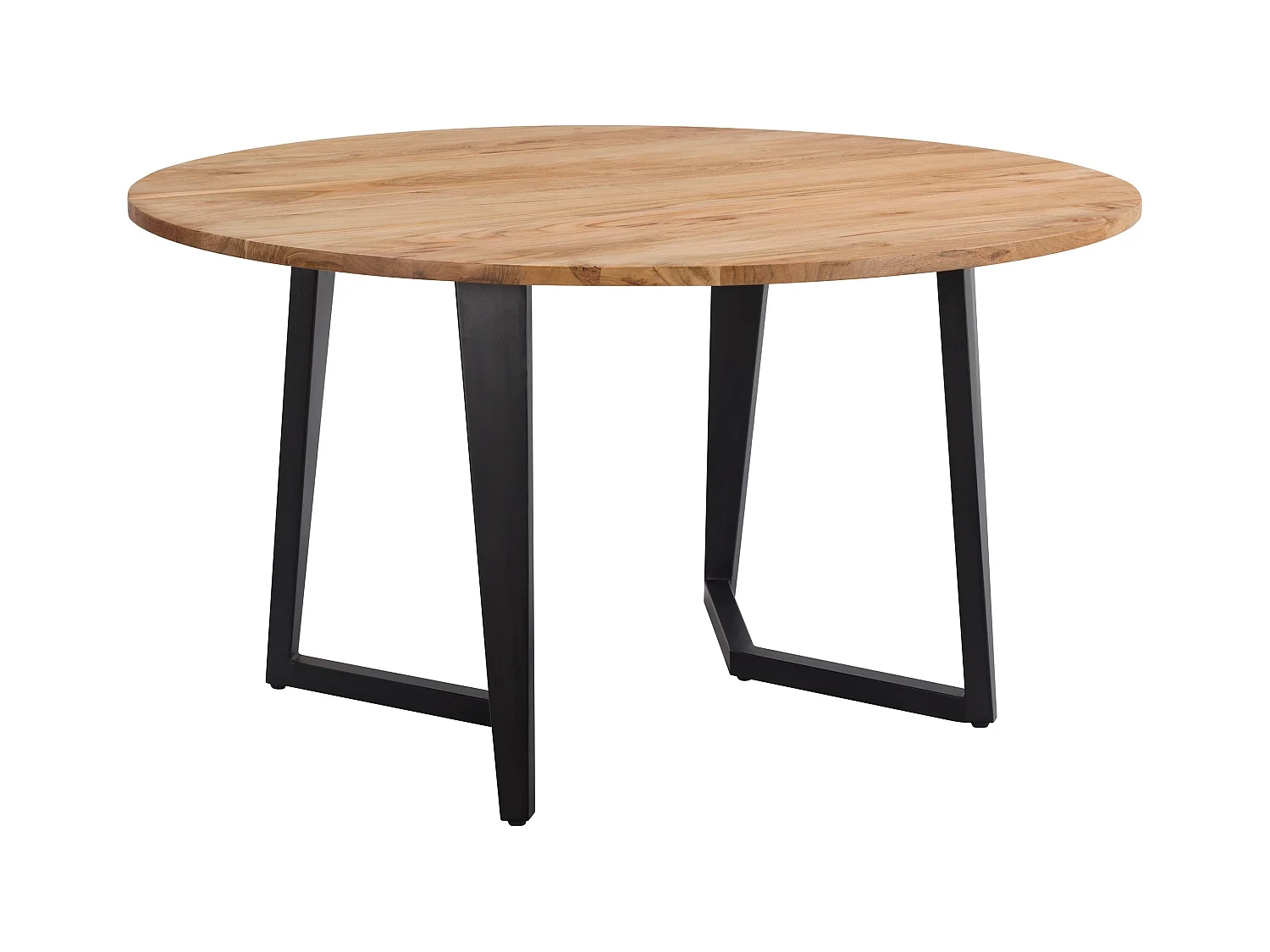 Mesa de comedor redonda de madera de acacia, 4/6 personas - Moorea