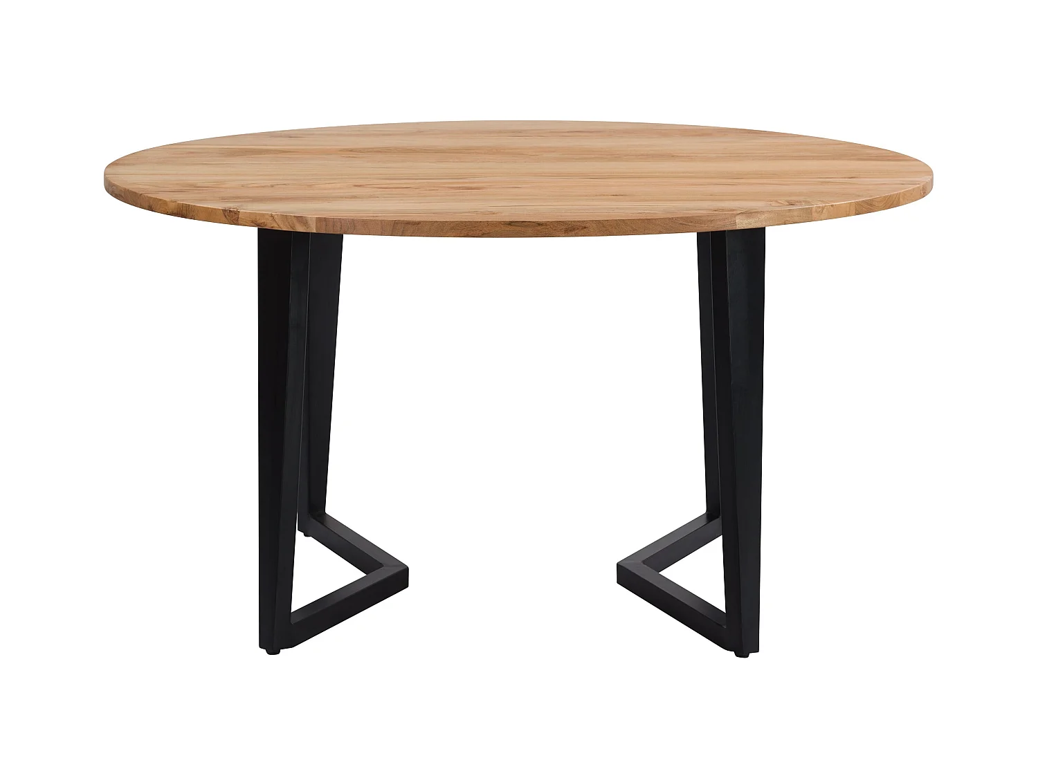 Mesa de comedor redonda de madera de acacia, 4/6 personas - Moorea