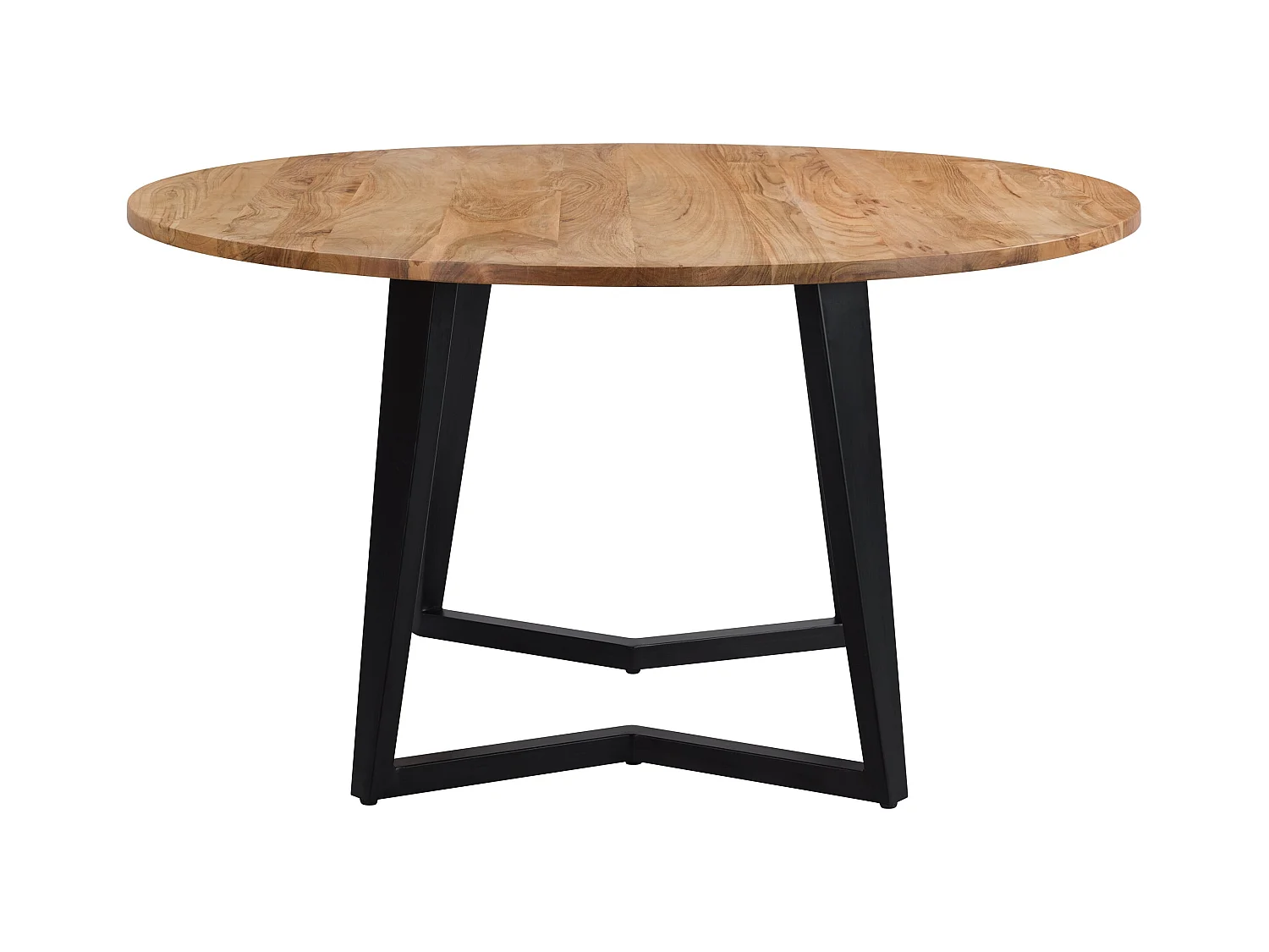 Mesa de comedor redonda de madera de acacia, 4/6 personas - Moorea