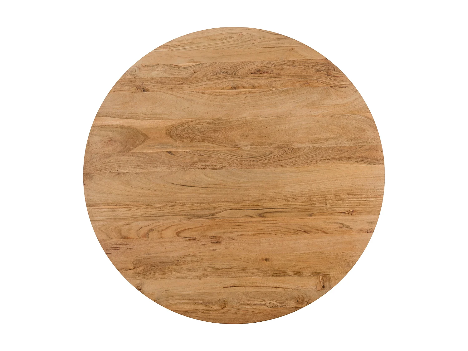 Table ronde 6 personnes en bois d'acacia et métal 140 cm - Moorea