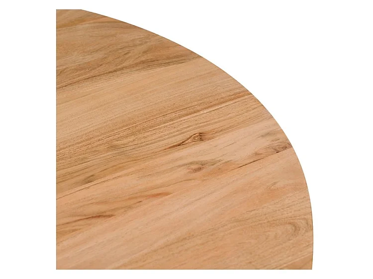 Table ronde 6 personnes en bois d'acacia et métal 140 cm - Moorea