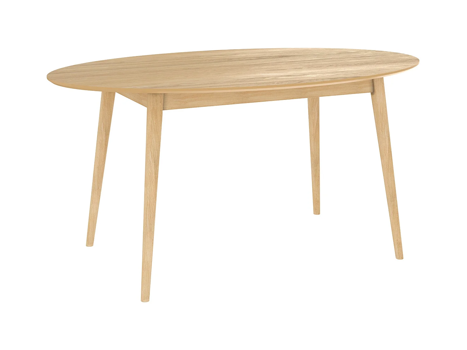 Tavolo da pranzo ovale in legno chiaro 150 cm - Eddy