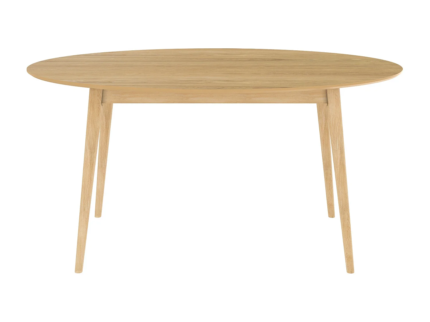 Mesa de comedor ovalada 150 cm en madera clara - Eddy
