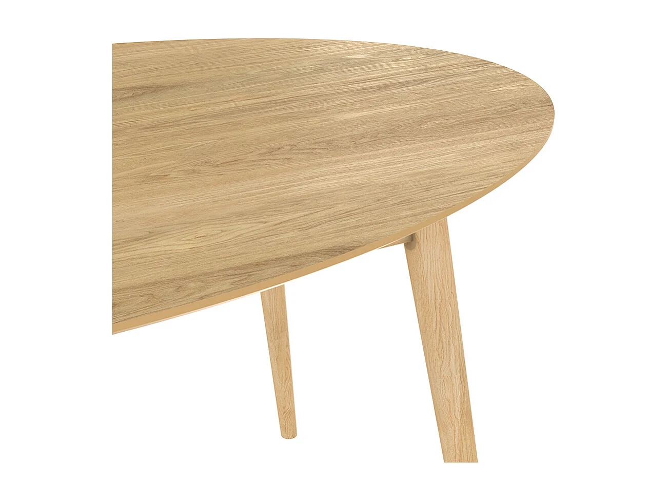 Mesa de comedor ovalada 150 cm en madera clara - Eddy