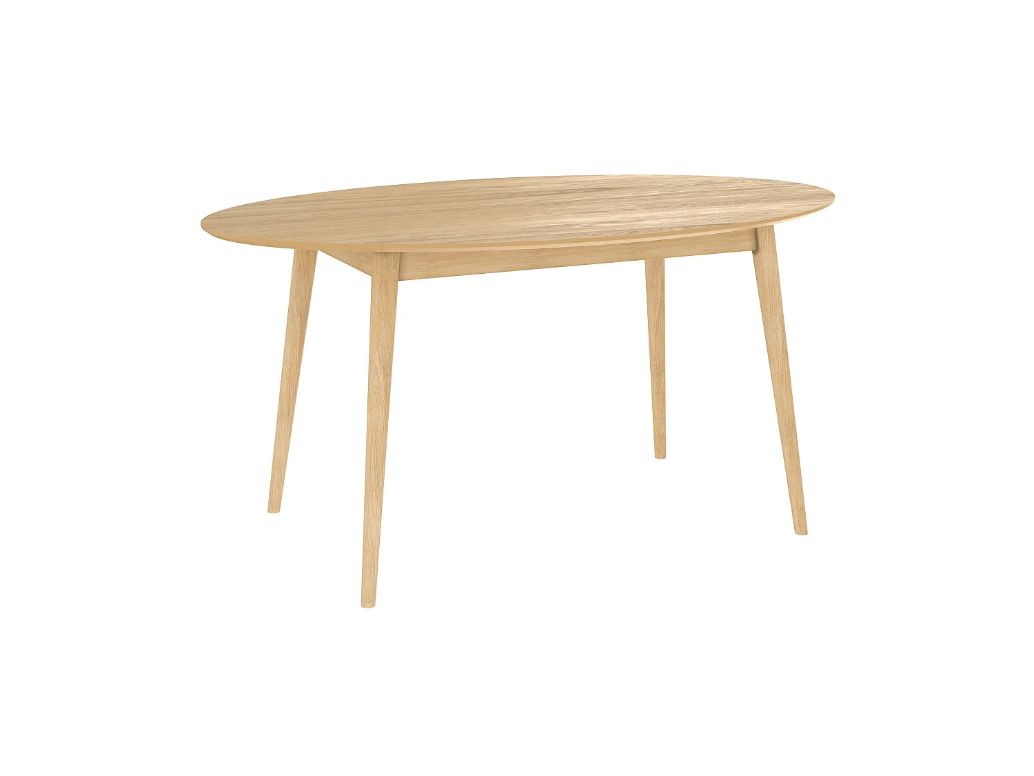 Mesa de comedor ovalada 150 cm en madera clara - Eddy
