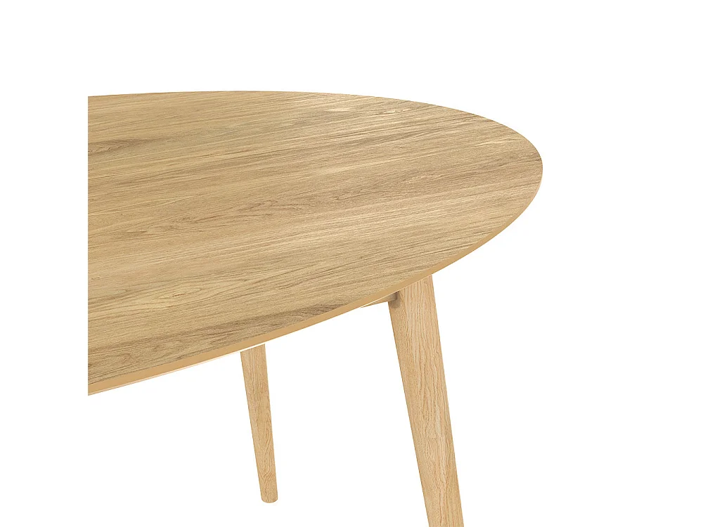 Mesa de comedor ovalada 150 cm en madera clara - Eddy