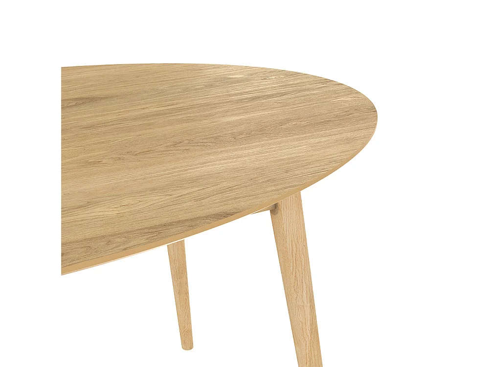 Mesa de comedor ovalada 150 cm en madera clara - Eddy