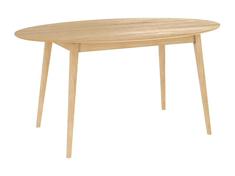 Table ovale 6 personnes en bois clair 150 cm - Eddy