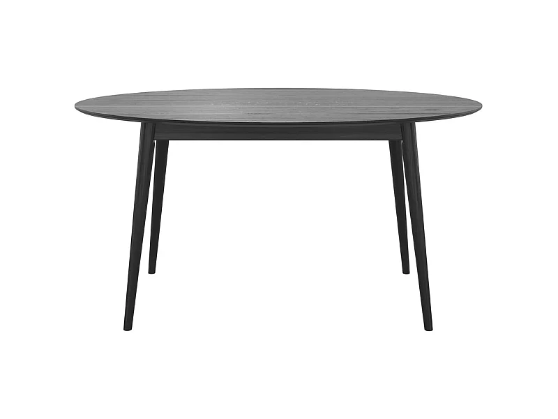 Table ovale 6 personnes en bois noir 150 cm - Eddy