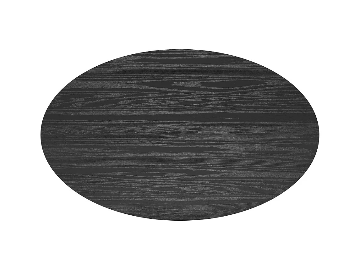 Tavolo ovale per 6 persone in legno nero 150 cm - Eddy