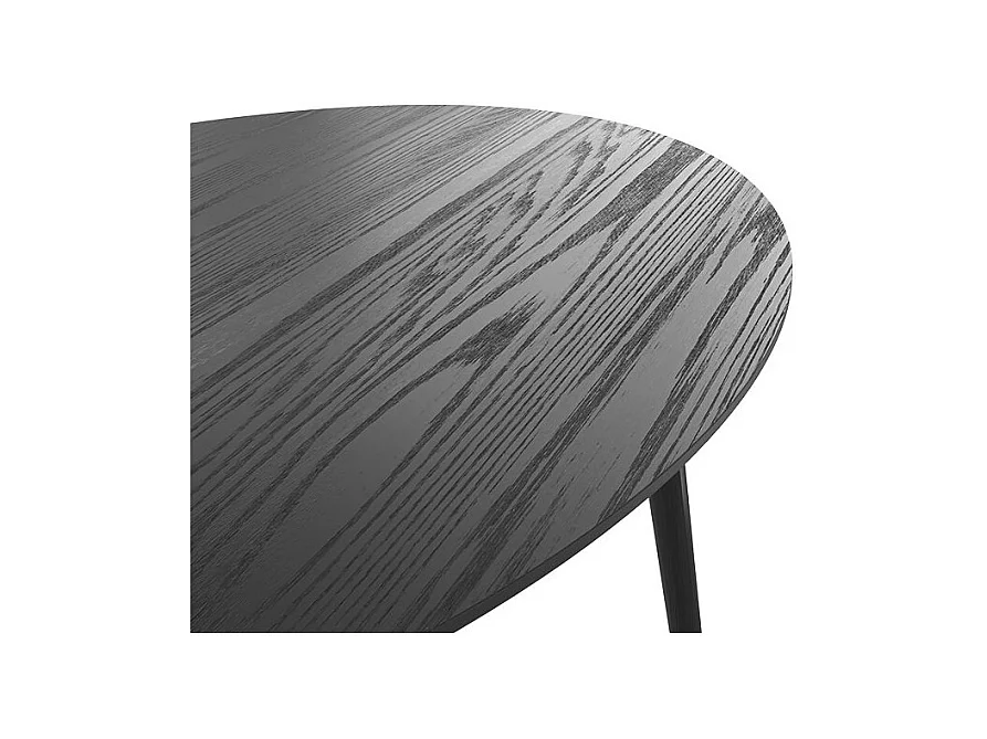 Mesa ovalada para 6 personas en madera negra 150 cm - Eddy