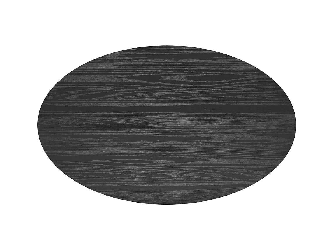 Mesa ovalada para 6 personas en madera negra 150 cm - Eddy