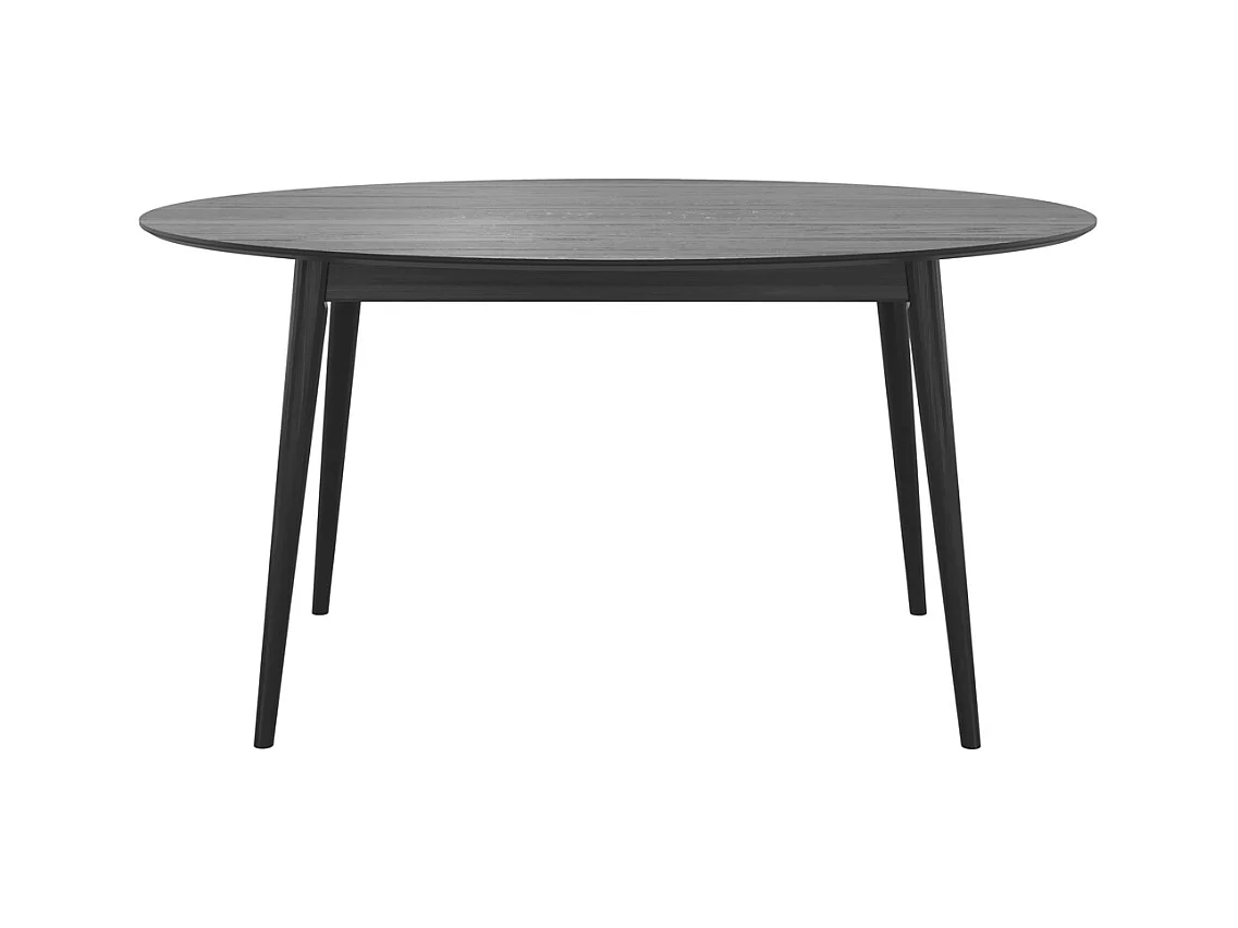 Mesa ovalada para 6 personas en madera negra 150 cm - Eddy