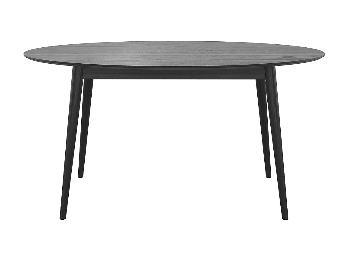 Mesa ovalada para 6 personas en madera negra 150 cm - Eddy