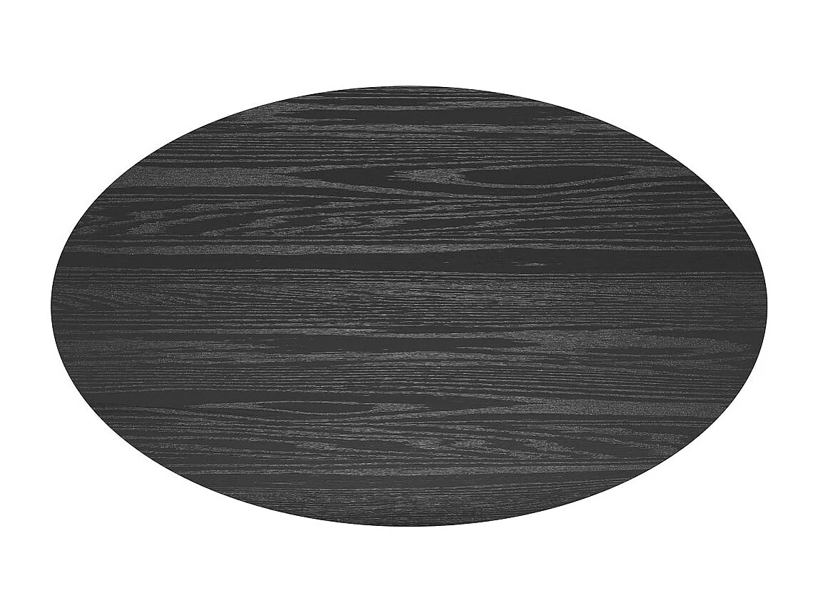 Mesa ovalada para 6 personas en madera negra 150 cm - Eddy