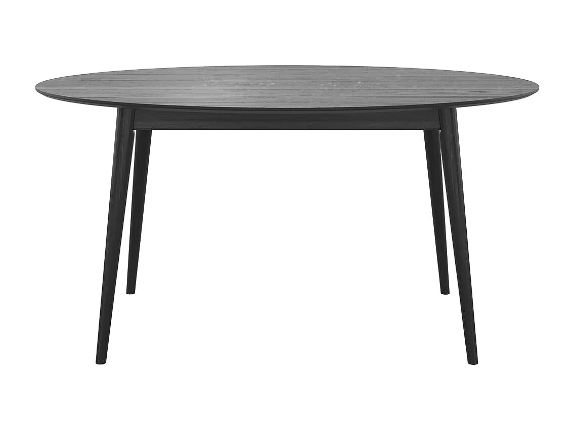 Mesa ovalada para 6 personas en madera negra 150 cm - Eddy