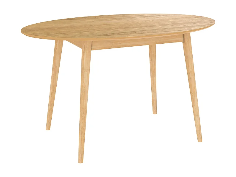 Table ovale 4 personnes en bois clair 130 cm - Eddy