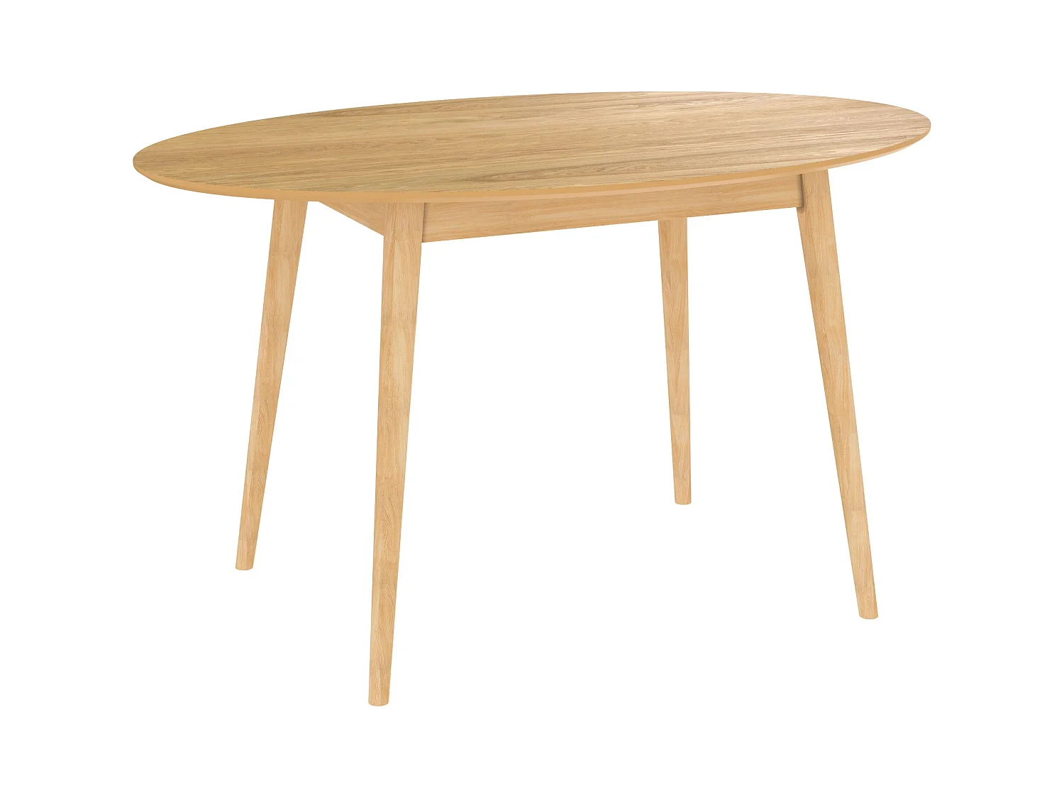 Table ovale 4 personnes en bois clair 130 cm - Eddy