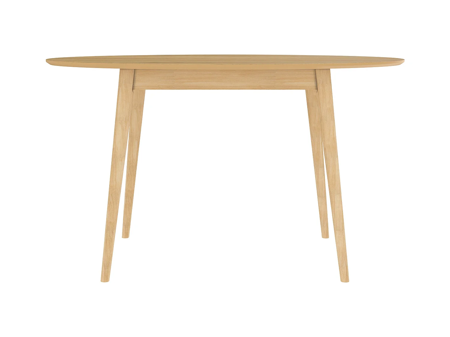 Table ovale 4 personnes en bois clair 130 cm - Eddy