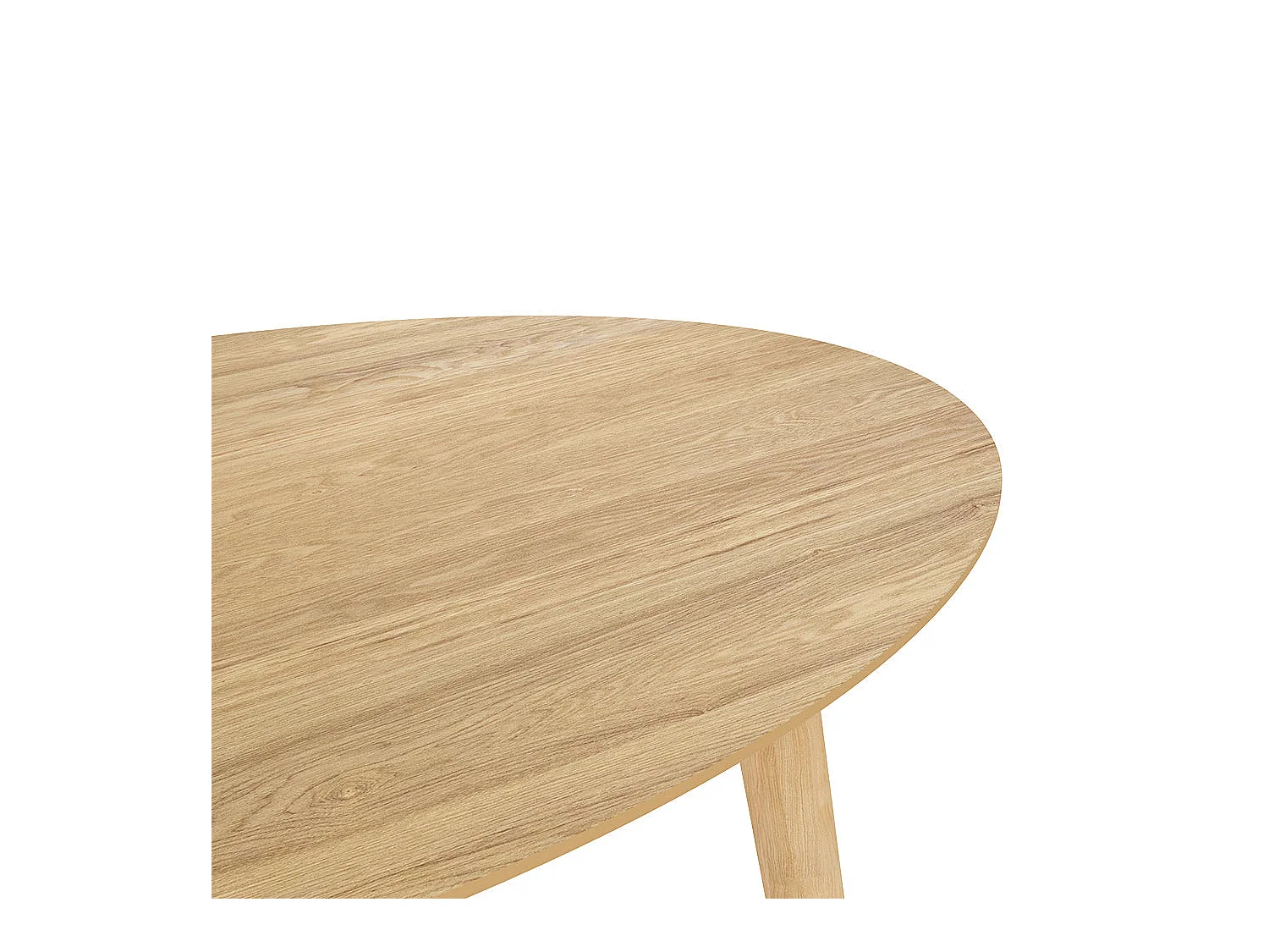 Table ovale 4 personnes en bois clair 130 cm - Eddy