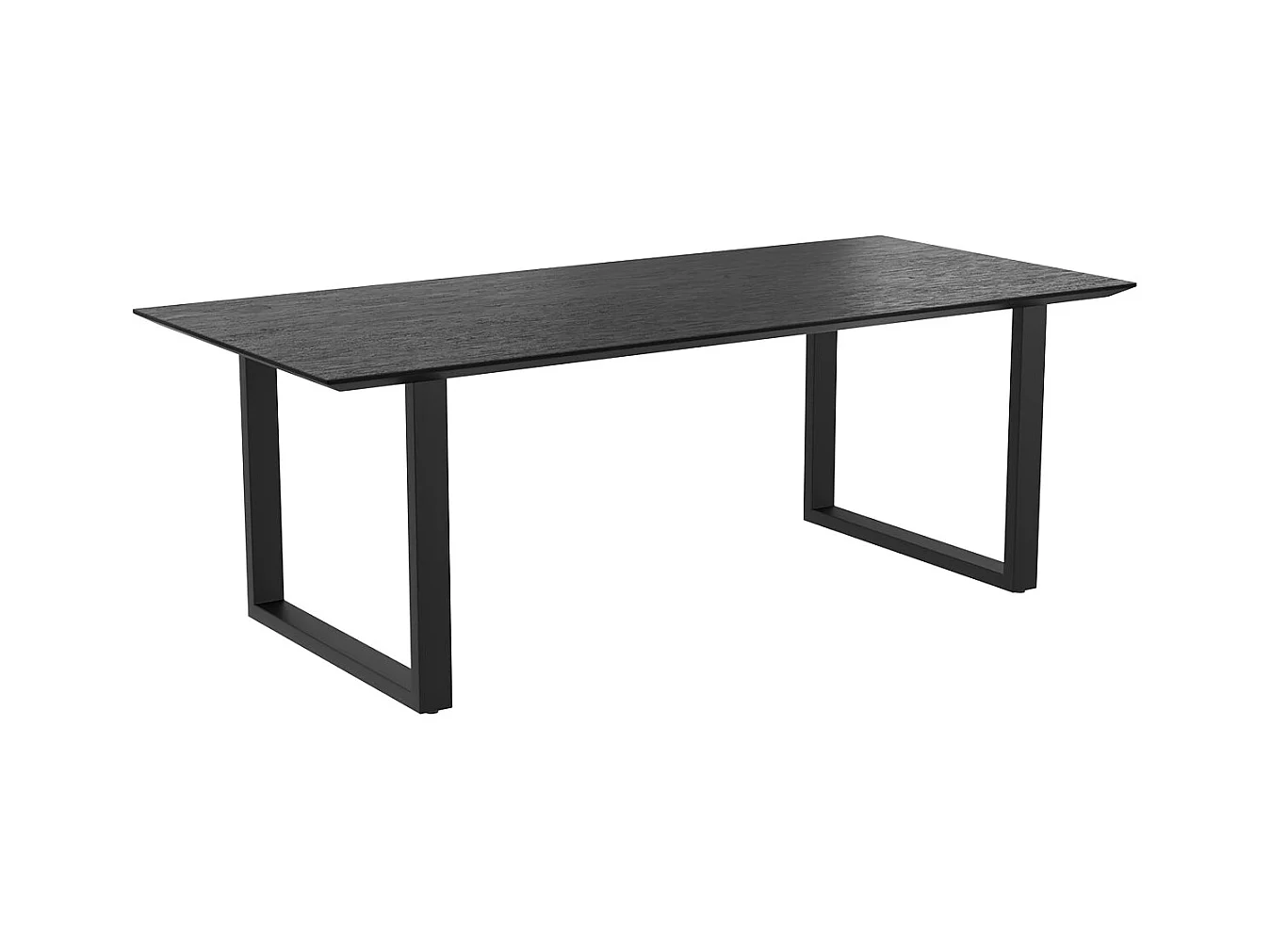 Tavolo rettangolare per 10 persone in legno nero 240 cm - Adok