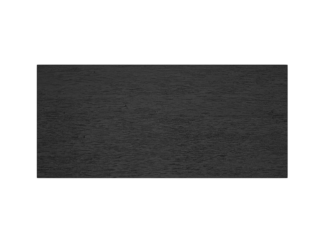 Table rectangulaire 10 personnes en bois de teck recyclé noir 240 cm - Adok