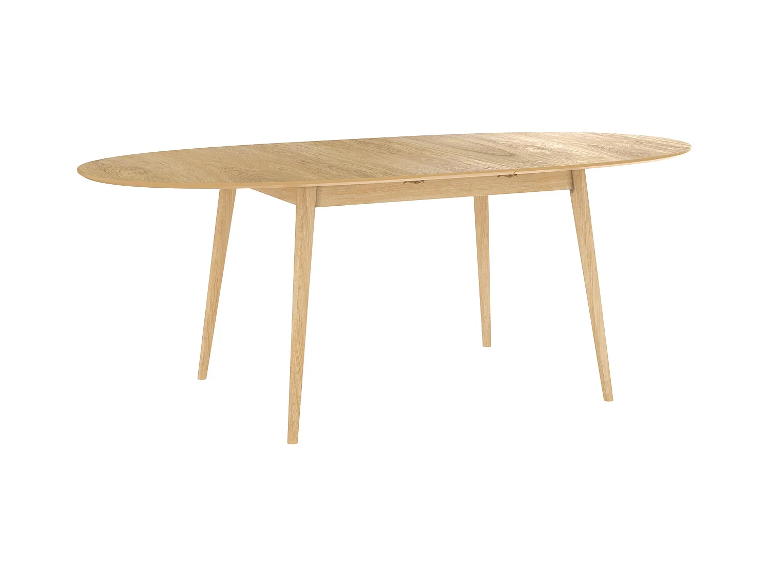 Table ovale 6/8 personnes extensible en bois clair 170/200 cm - Eddy