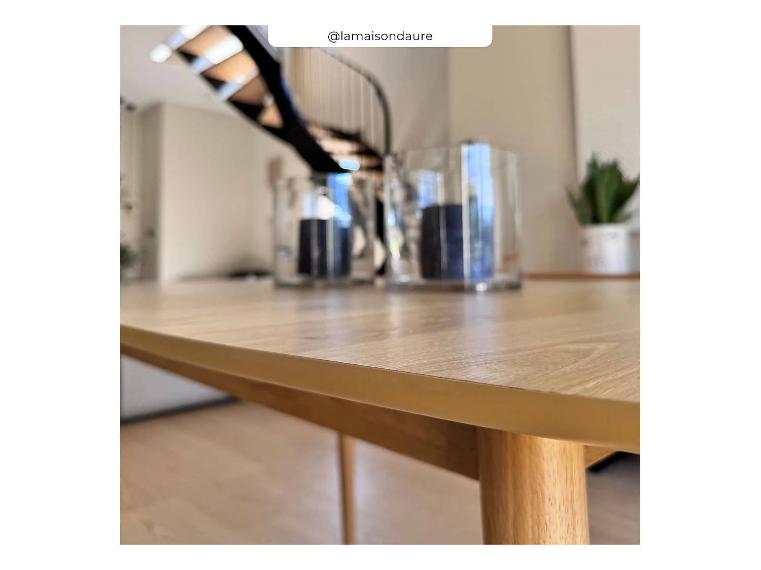 Mesa ovalada extensible de 6/8 personas en madera clara de 170/200 cm - Eddy