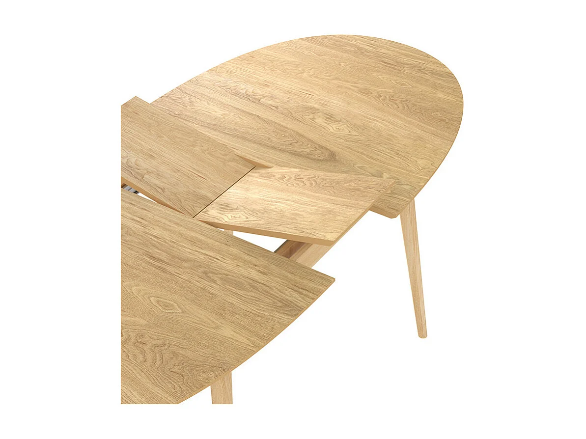 Mesa ovalada extensible de 6/8 personas en madera clara de 170/200 cm - Eddy