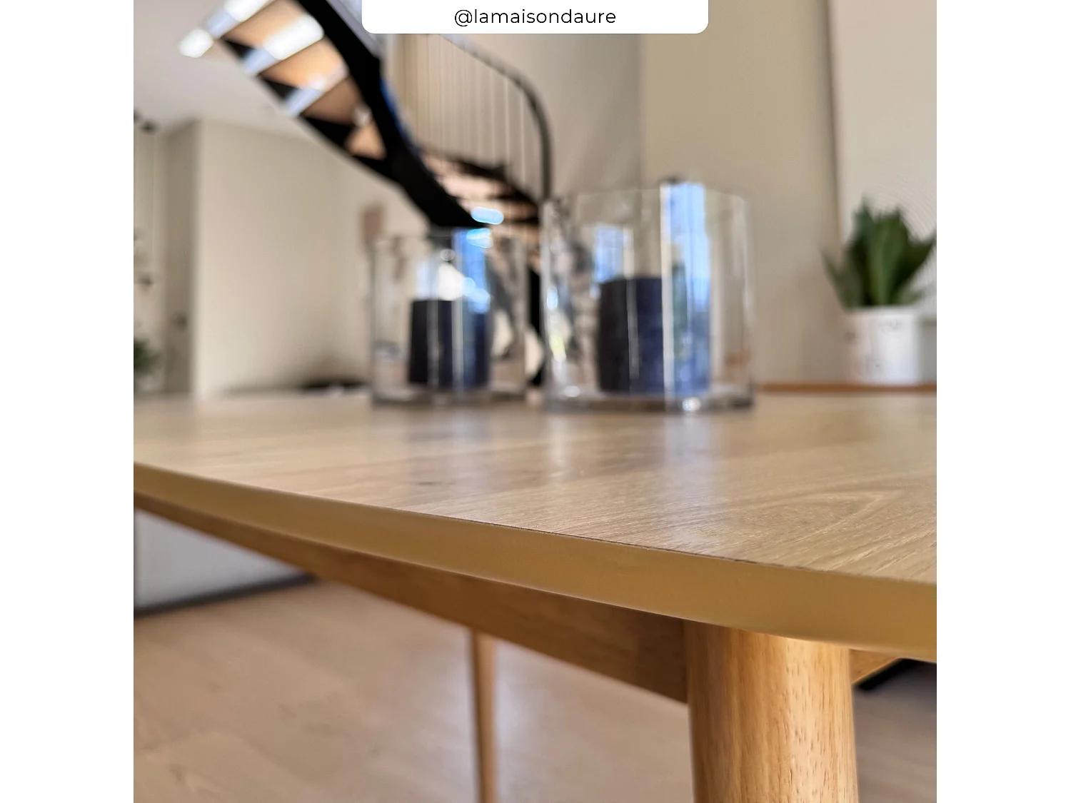 Mesa ovalada extensible de 6/8 personas en madera clara de 170/200 cm - Eddy