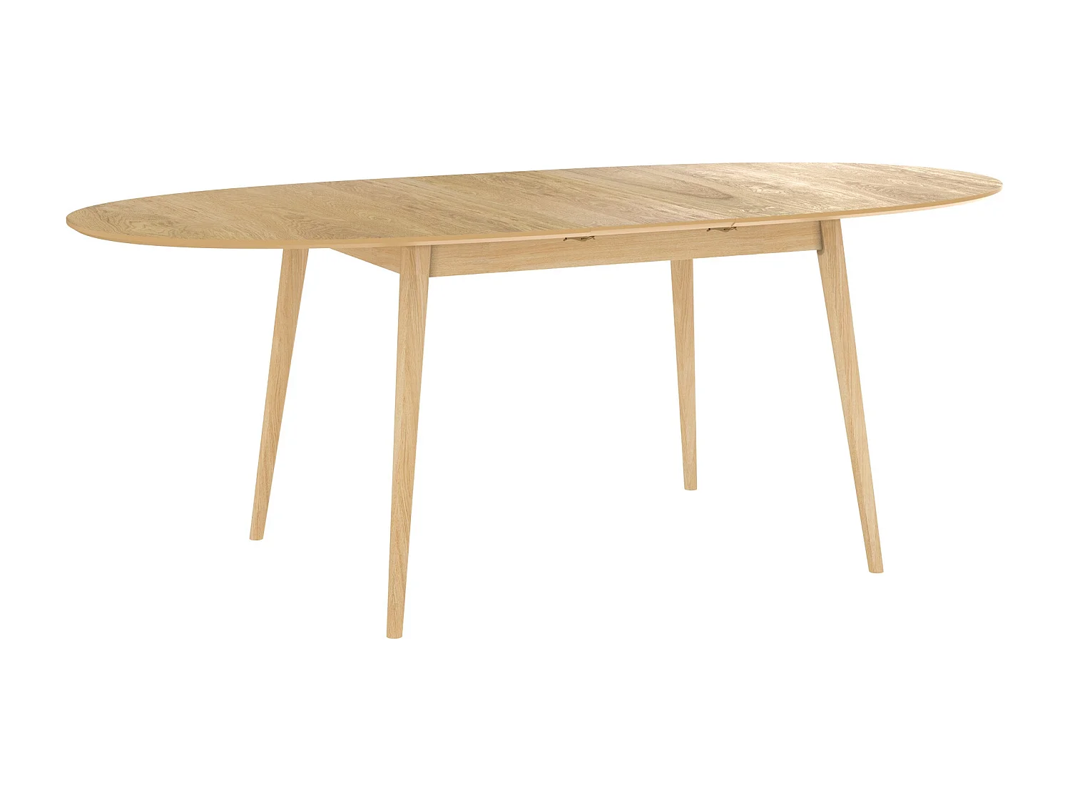 Mesa ovalada extensible de 6/8 personas en madera clara de 170/200 cm - Eddy