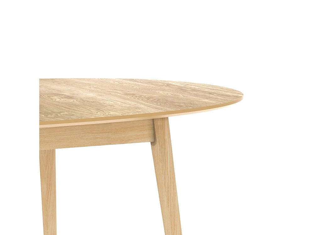 Mesa ovalada extensible de 6/8 personas en madera clara de 170/200 cm - Eddy