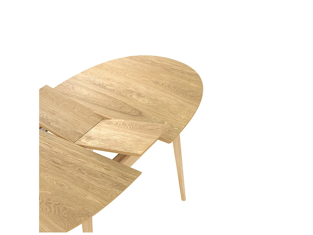 Mesa ovalada extensible de 6/8 personas en madera clara de 170/200 cm - Eddy