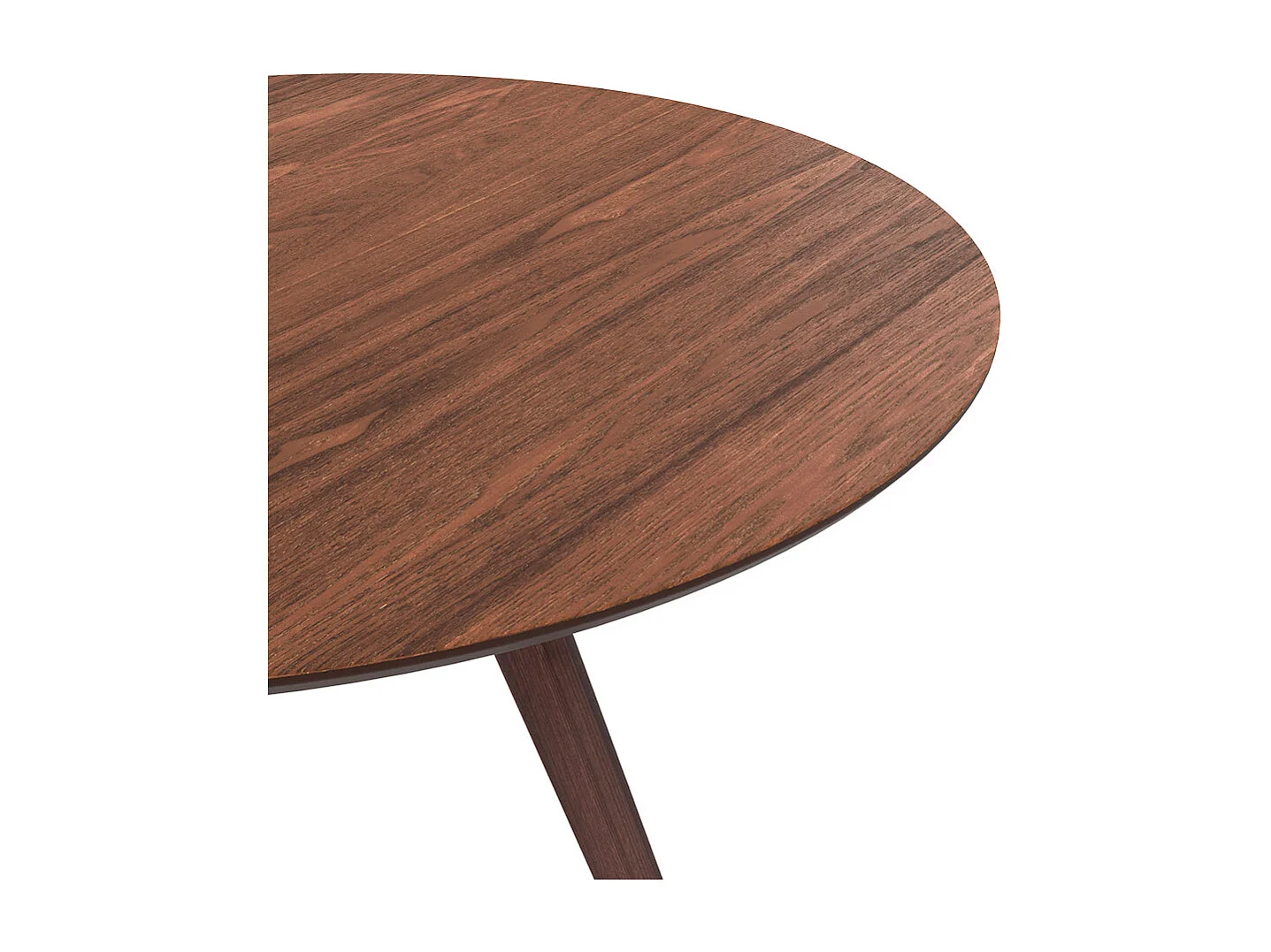 Tavolo rotondo per 4 persone in legno scuro D105 cm - Liwa