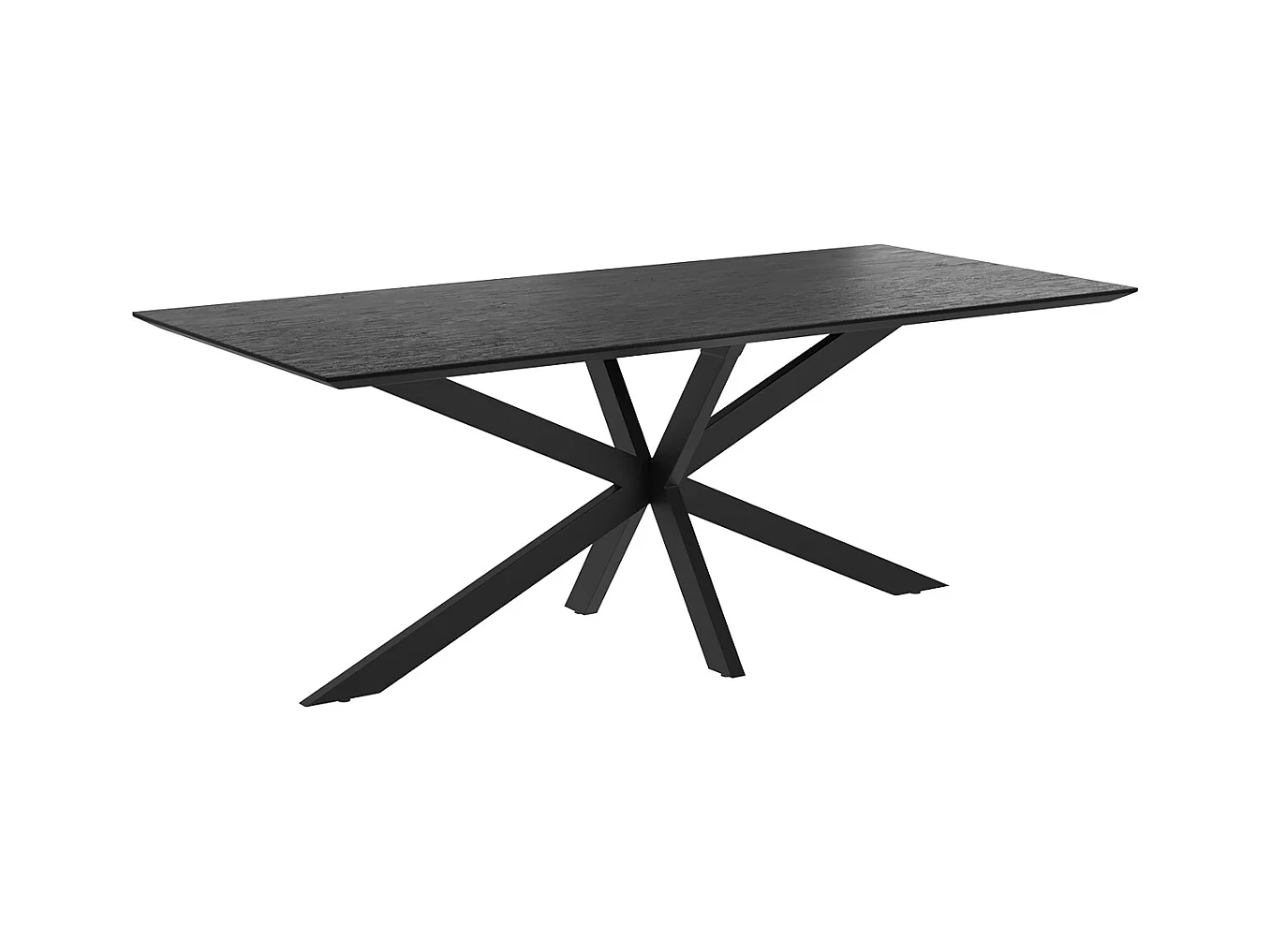 Tavolo rettangolare 6-8 persone in legno nero 220 cm - Marvel