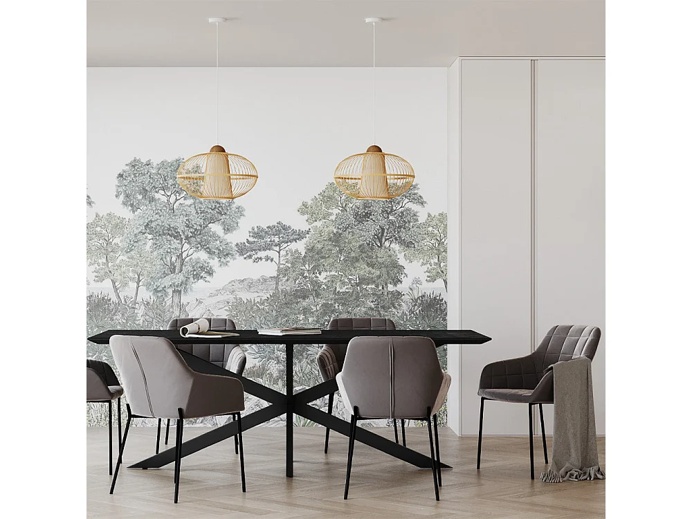 Tavolo rettangolare 6-8 persone in legno nero 220 cm - Marvel