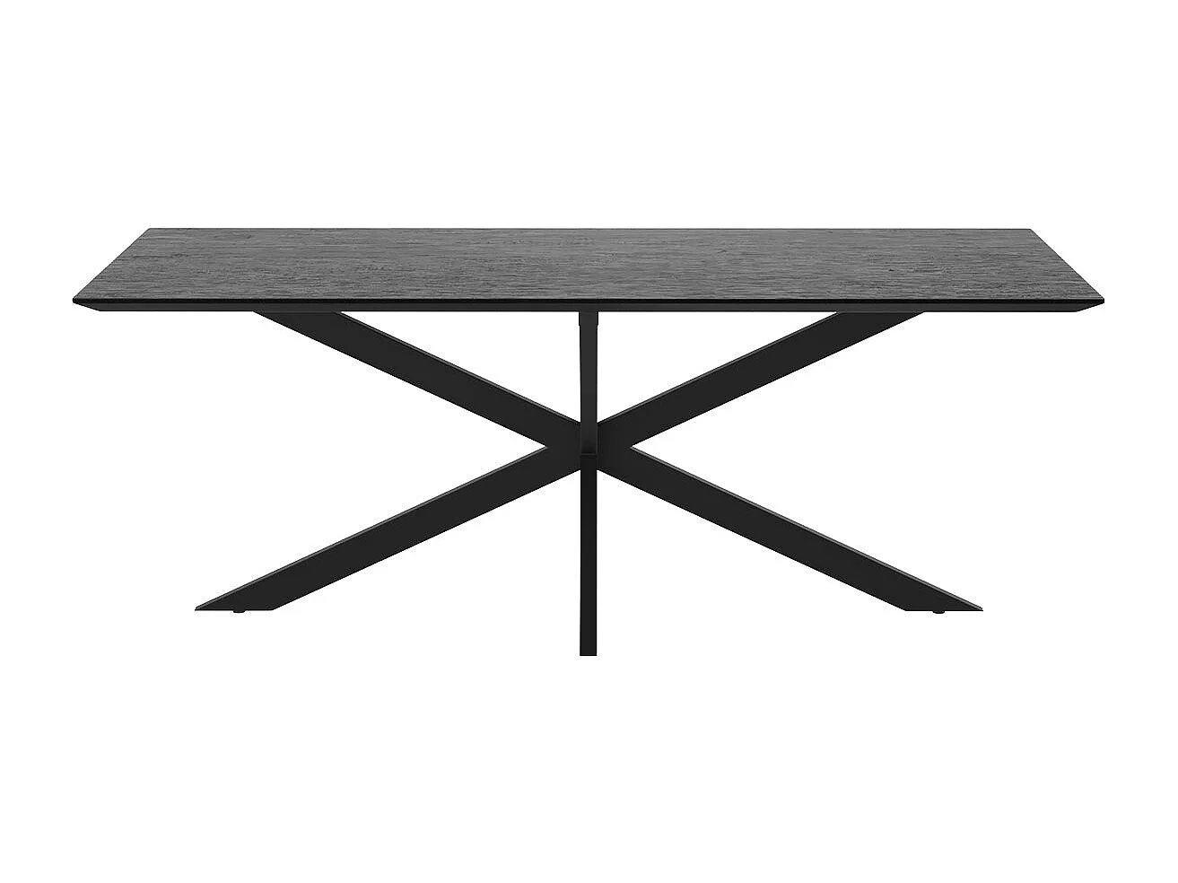 Tavolo rettangolare 6-8 persone in legno nero 220 cm - Marvel