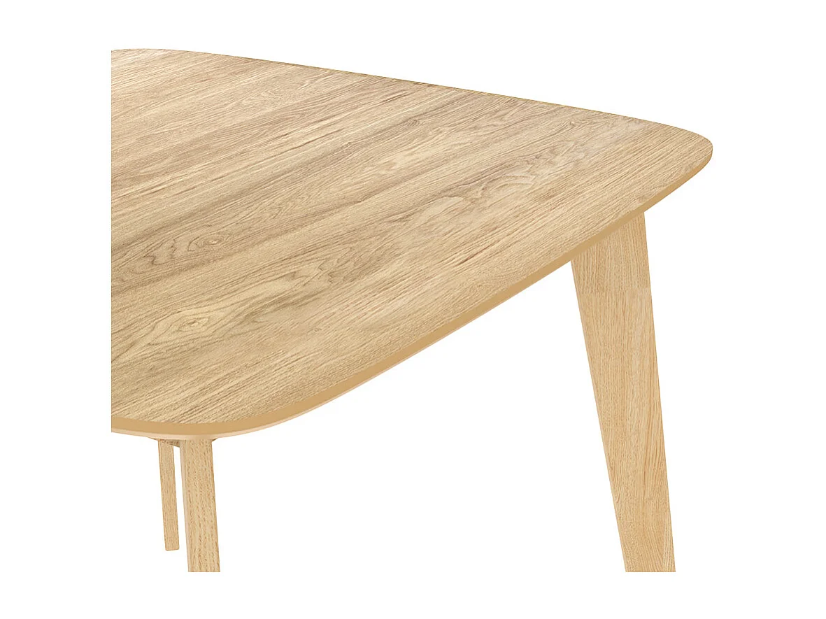 Tavolo quadrato in legno chiaro per 4 persone 90 cm - Julio