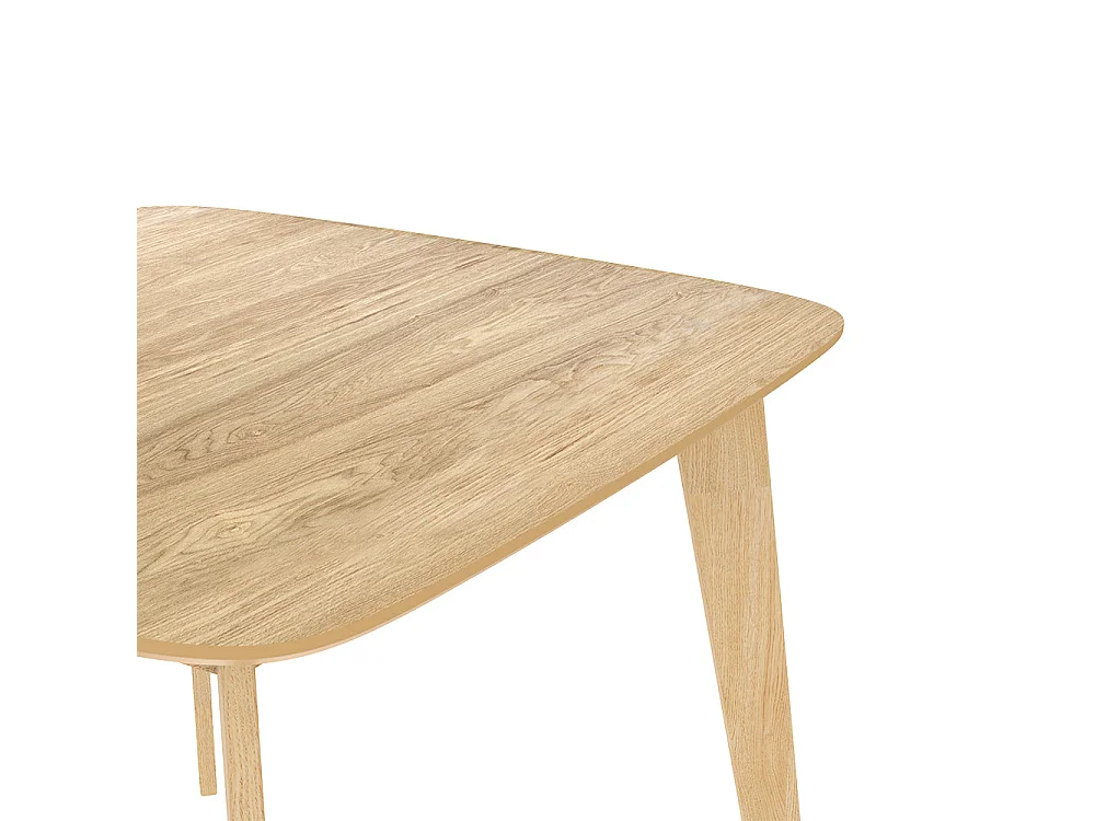 Mesa de comedor cuadrada de madera clara, 4 personas - Julio