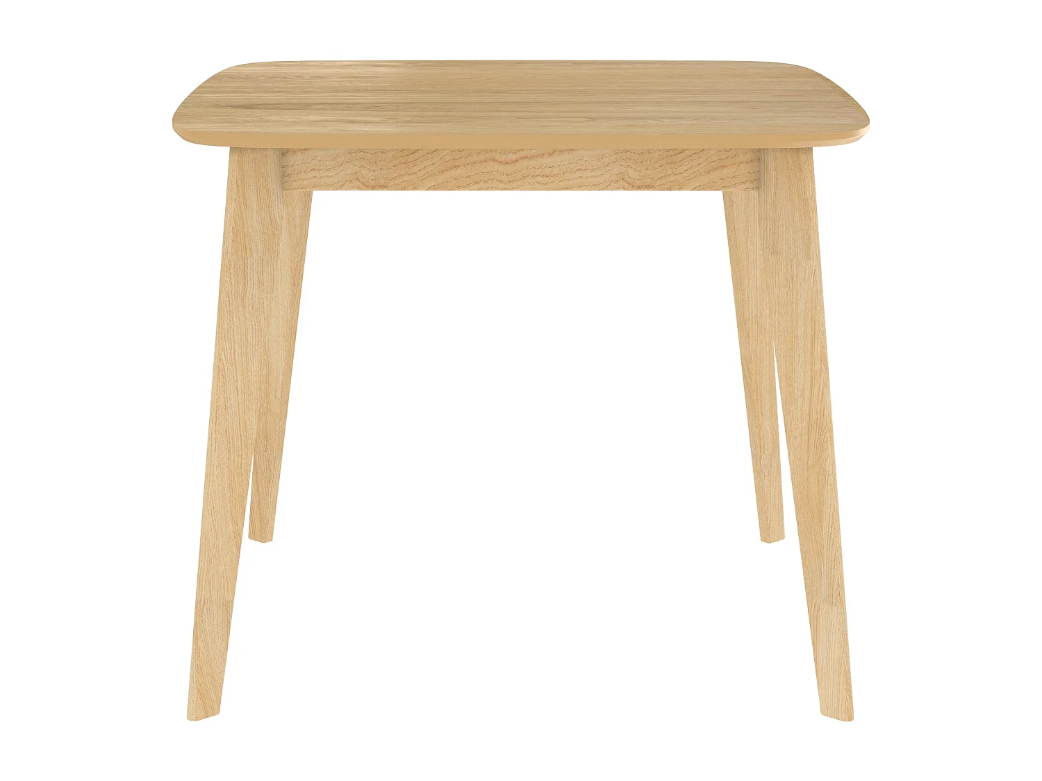 Mesa de comedor cuadrada de madera clara, 4 personas - Julio