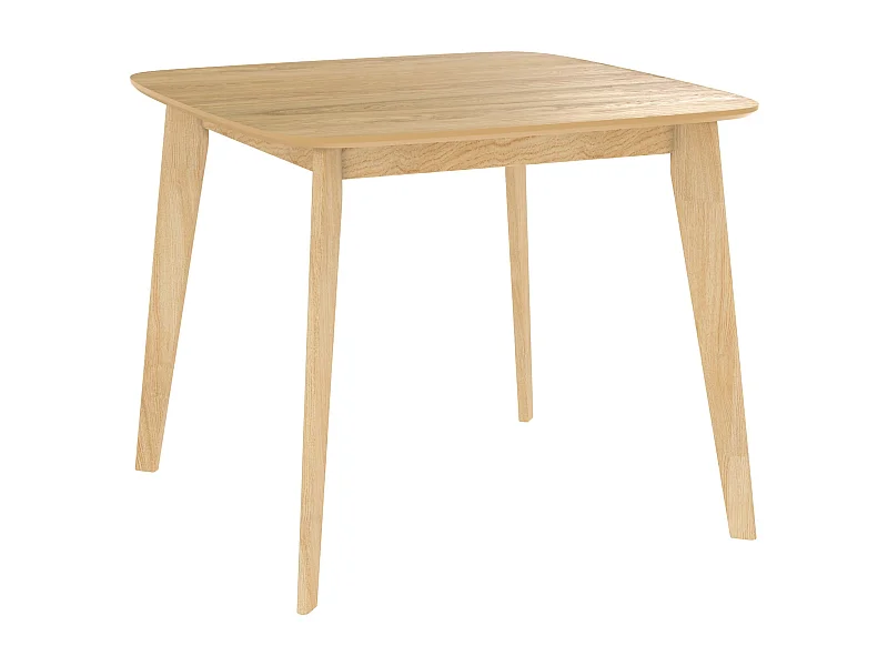 Mesa de comedor cuadrada de madera clara, 4 personas - Julio